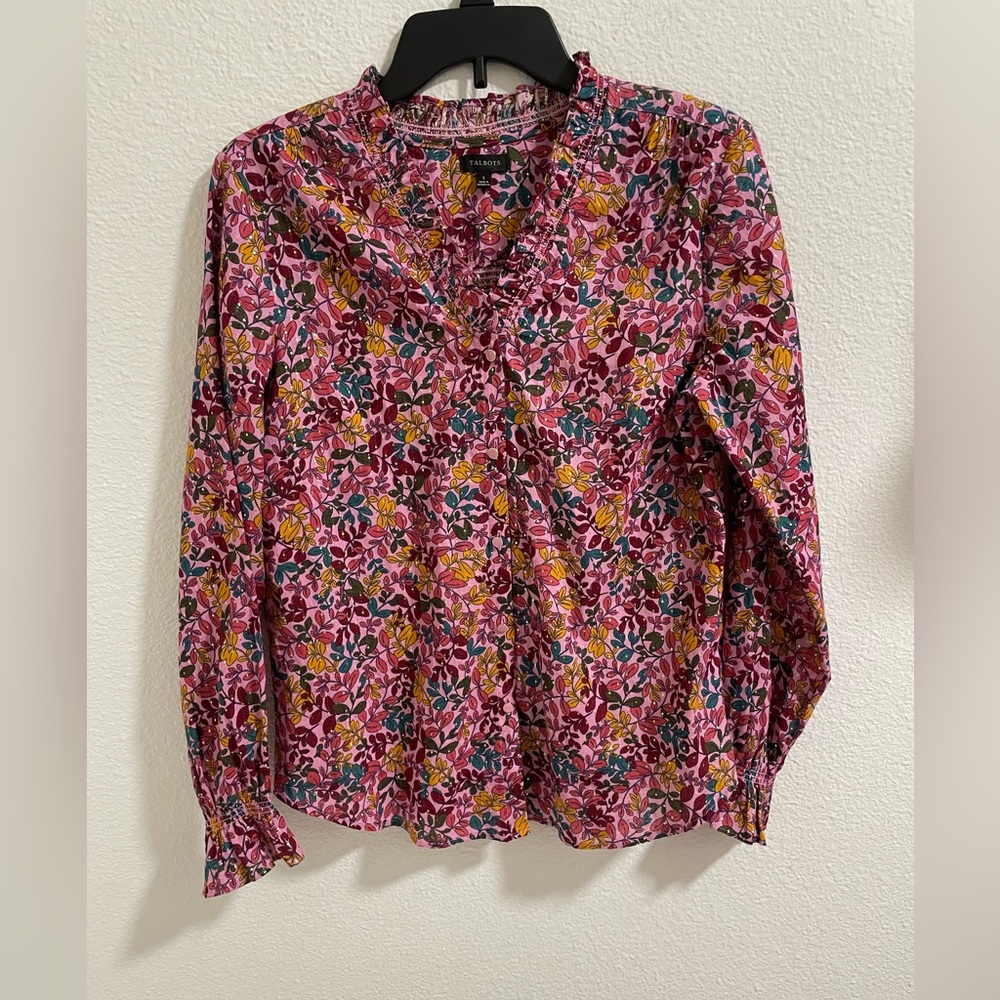Talbots Vibrant Floral Women's Blouse